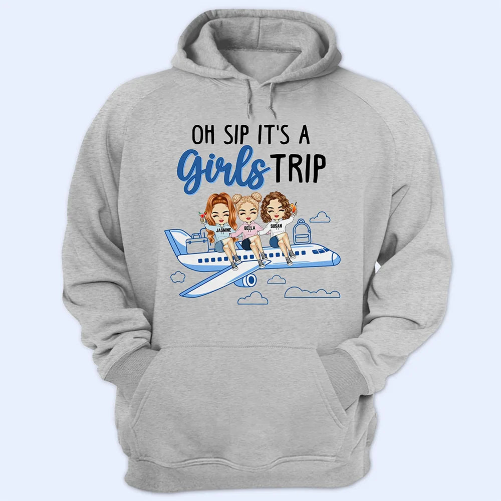Oh Sip It's A Girls Trip - Personalized T Shirt