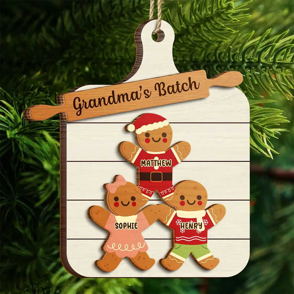 Grandma Perfect Batch Icon Cookies - Personalized 2-Layered Wooden Ornament