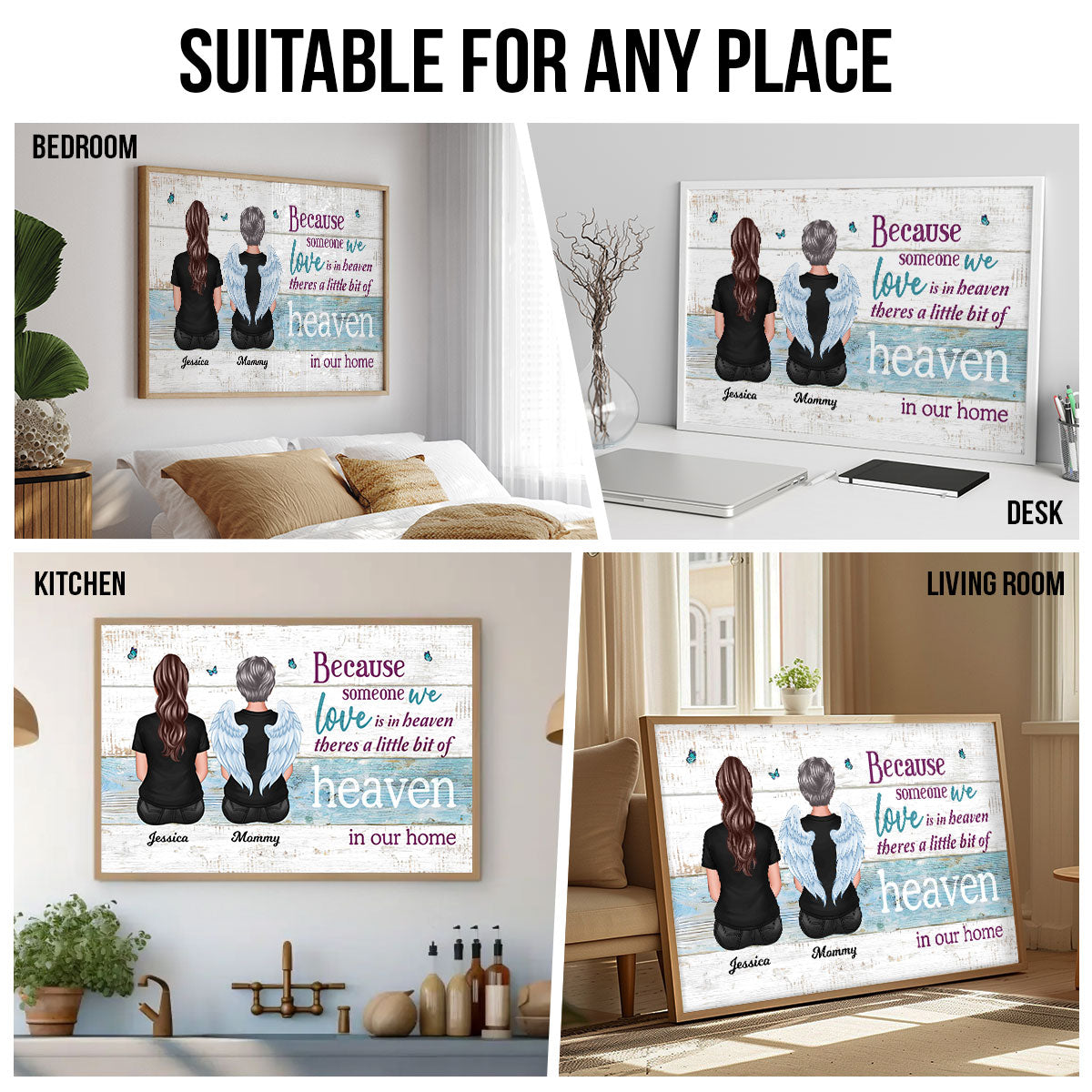 Someone We Love Is In Heaven Memorial Sympathy Gift Personalized Poster