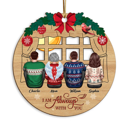 Christmas Window I Am Always With You Personalized Wooden Ornament