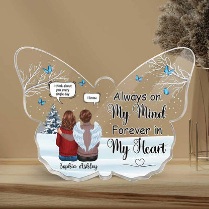 Family Memorial Conversation Personalized Butterfly Acrylic Plaque
