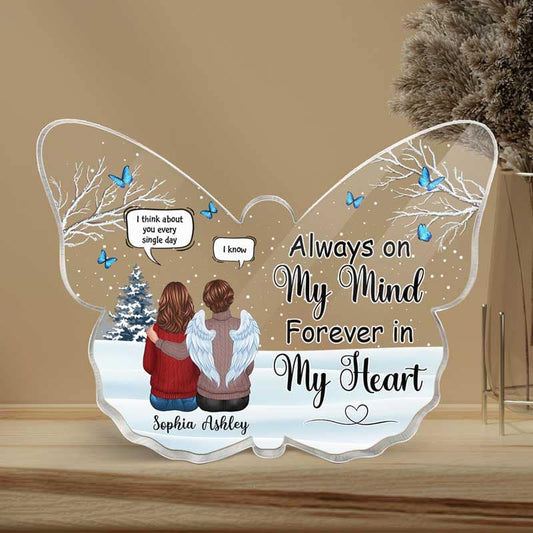 Family Memorial Conversation Personalized Butterfly Acrylic Plaque