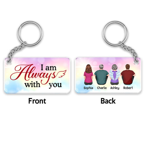 Family Memorial Colorful Background Remembrance Gift Personalized Acrylic Keychain
