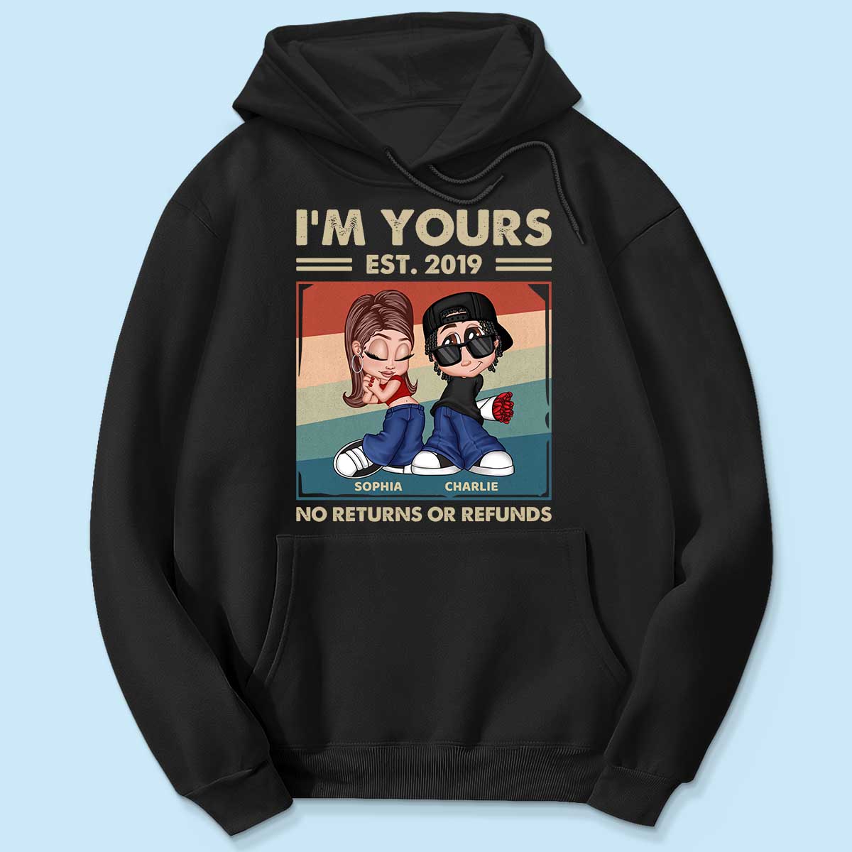 Y2K Couple Retro Frame Personalized Shirt, Gift For Him Gift For Her