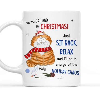 Let Cats Be In Charge Of The Chaos - Personalized Custom Coffee Mug