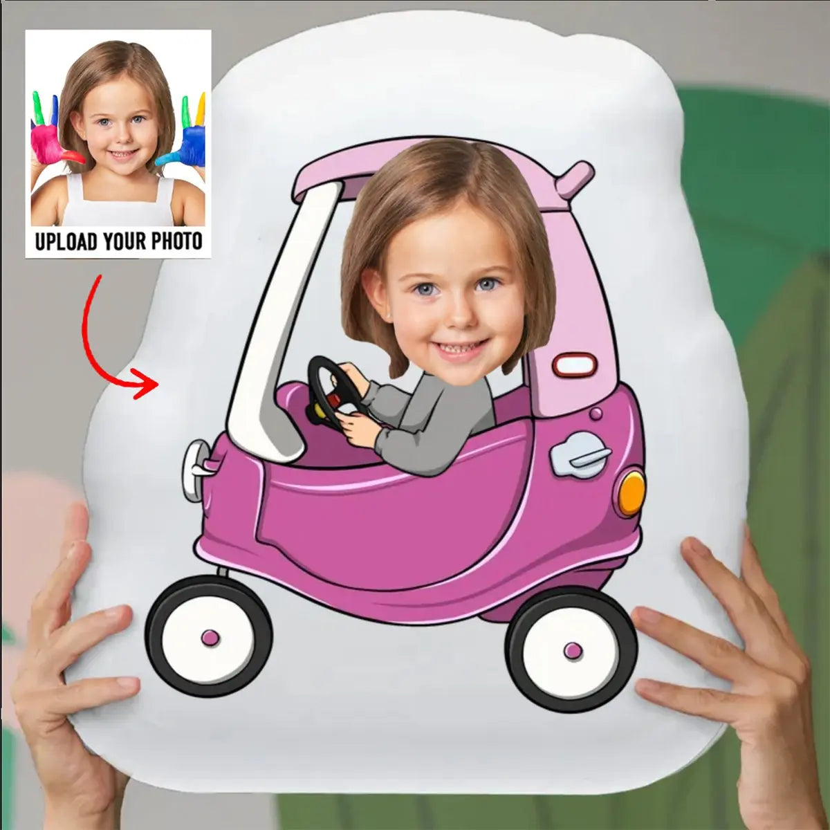 Kid - Baby In Car - Personalized Photo Custom Shaped Pillow - The Next Custom Gift  Pillow