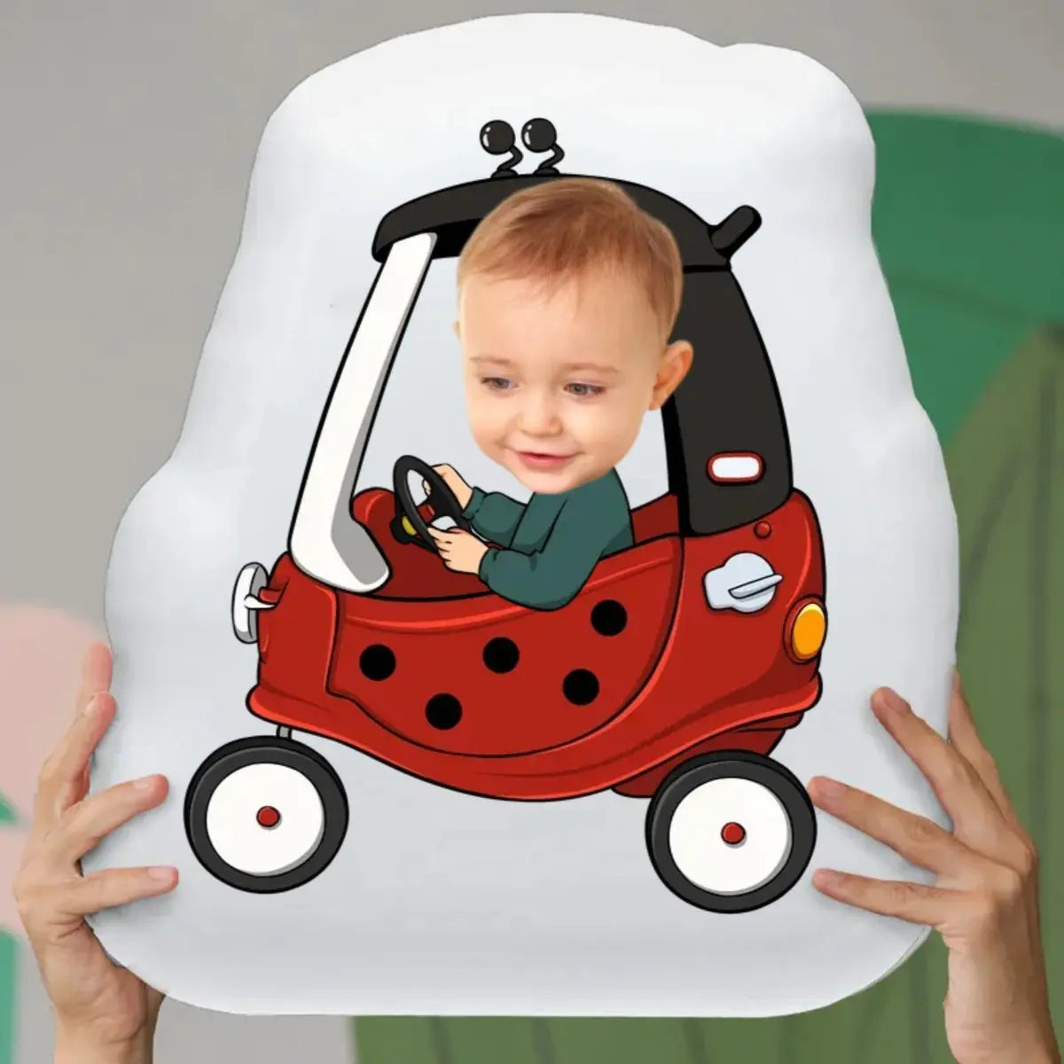 Kid - Baby In Car - Personalized Photo Custom Shaped Pillow - The Next Custom Gift  Pillow