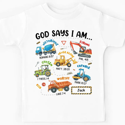 Kid -Construction Machines I Am Kid - Kid T-shirt Shirts & Tops The Next Custom Gift