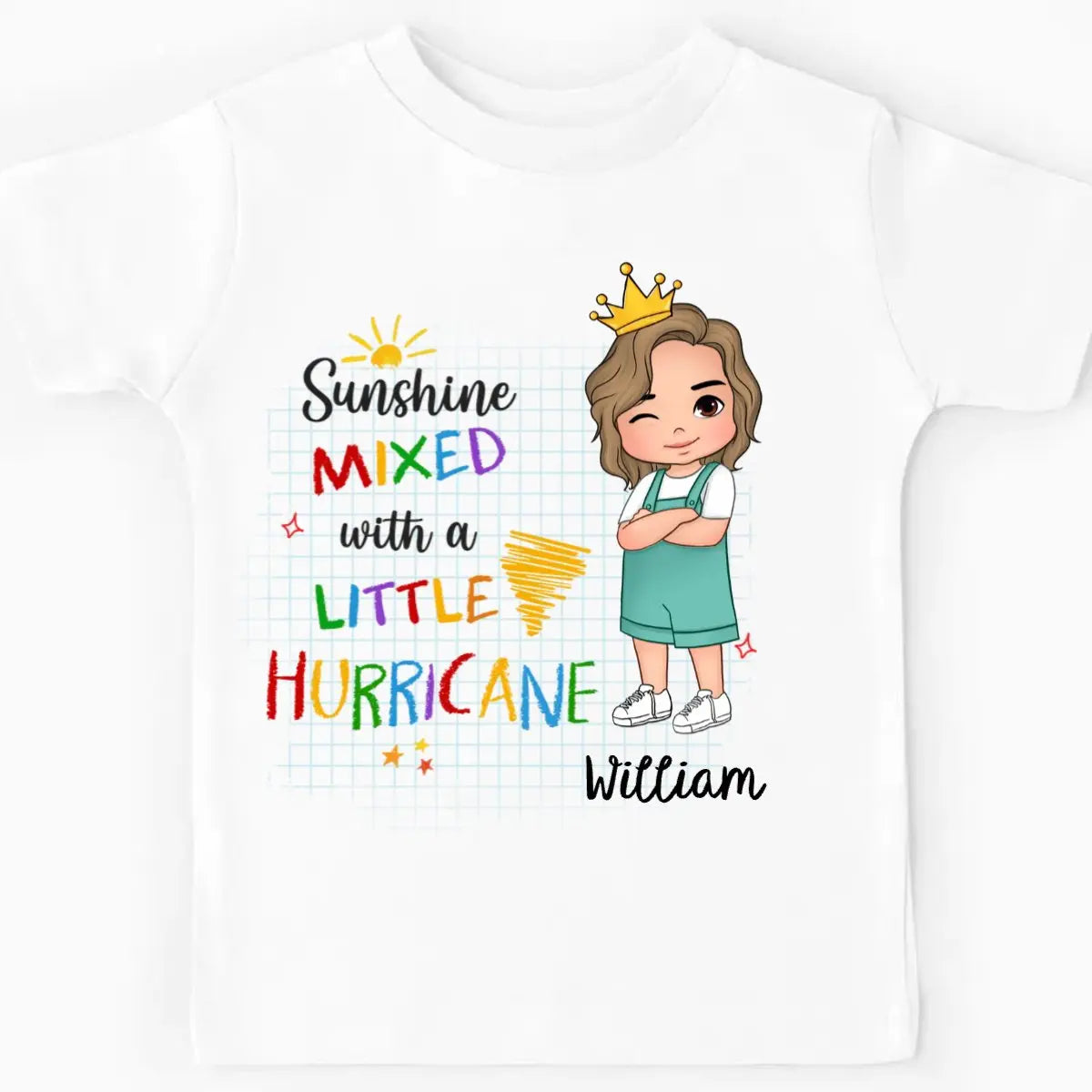 Kid - Sunshine Mixed With Hurricane - Personalized Kid T-shirt, Kid Hoodie, Kid Sweatshirt (TL) Shirts & Tops The Next Custom Gift