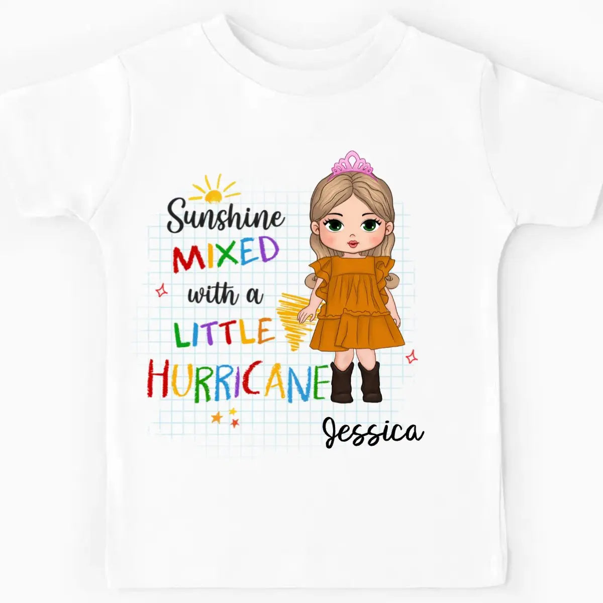 Kid - Sunshine Mixed With Hurricane - Personalized Kid T-shirt, Kid Hoodie, Kid Sweatshirt (TL) Shirts & Tops The Next Custom Gift