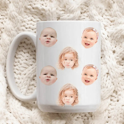 Kids - Custom Baby Face Photo - Personalized Mug (HJ) accent mug The Next Custom Gift