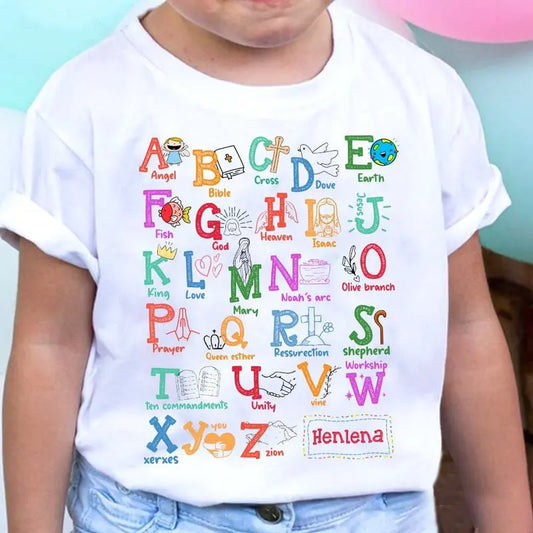 Kids - God Alphabet - Kid T-Shirt (LH) Shirts & Tops The Next Custom Gift