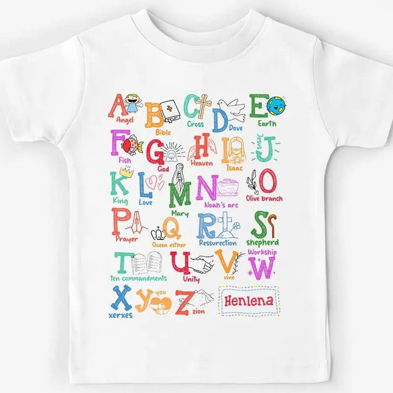 Kids - God Alphabet - Kid T-Shirt (LH) Shirts & Tops The Next Custom Gift