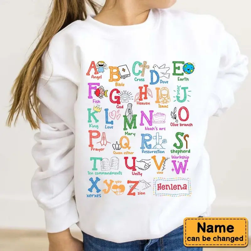 Kids - God Alphabet - Kid T-Shirt (LH) Shirts & Tops The Next Custom Gift