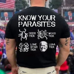 Know Your Parasites Trump Back Shirt Shirts & Tops The Next Custom Gift