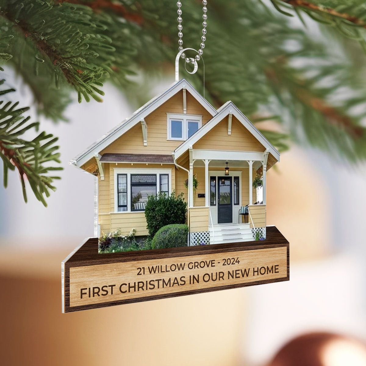 NEW! First Christmas In Our New Home Ornament, Custom House Address Ornament, Personalized New Home Couple Keepsake