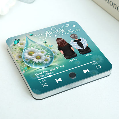 Realistic Teardop Family Members Memorial Personalized Music Fridge Magnet, Sympathy Gift