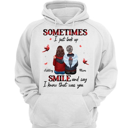 Sometimes I Just Look Up Family Sitting Memorial Cardinal Personalized Shirt