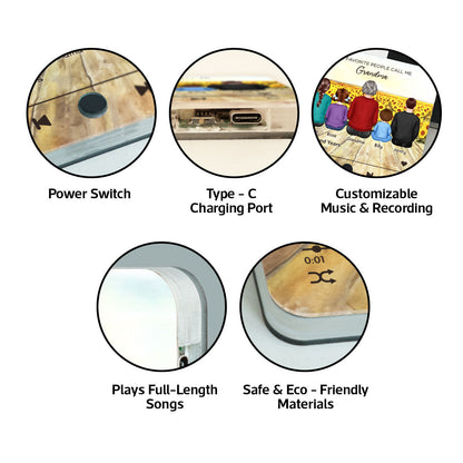 My Favorite People Call Me Nana Sunflower Field Personalized Music Fridge Magnet, Perfect Mother's Day Gift For Nana, Grandma