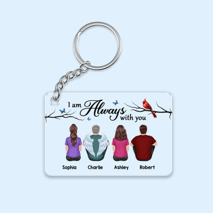 Simple Cardinal Family Memorial Gift Remembrance Keepsake Personalized Acrylic Keychain