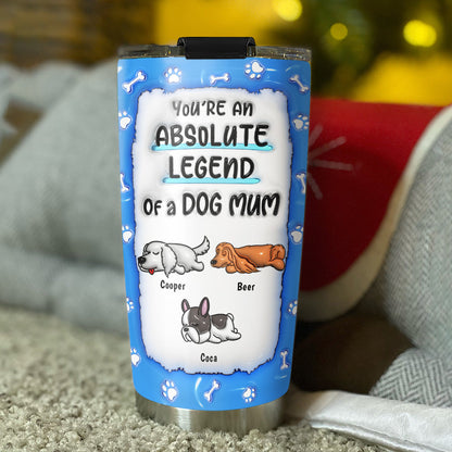 Legend Of A Dog Dad Mom - Personalized Custom 3D Inflated Effect Tumbler