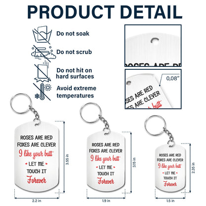 Custom Photo I Like Your Butt Forever - Funny Gift For Couples, Spouse, Lover, Husband, Wife - Personalized Aluminum Keychain