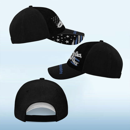 Grandpa Fist Bump Nation Flag Personalized Classic Cap