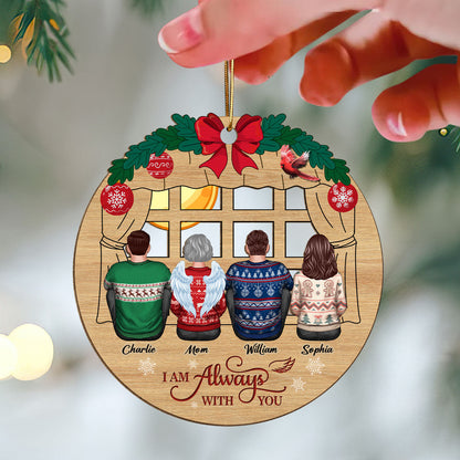 Christmas Window I Am Always With You Personalized Wooden Ornament