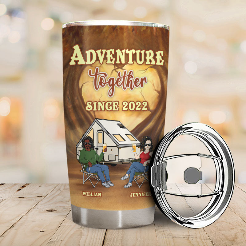 You & Me Camping Partners For Life - Gift For Couple - Personalized Custom Tumbler