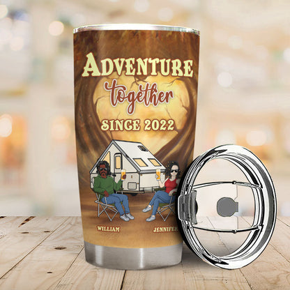 You & Me Camping Partners For Life - Gift For Couple - Personalized Custom Tumbler