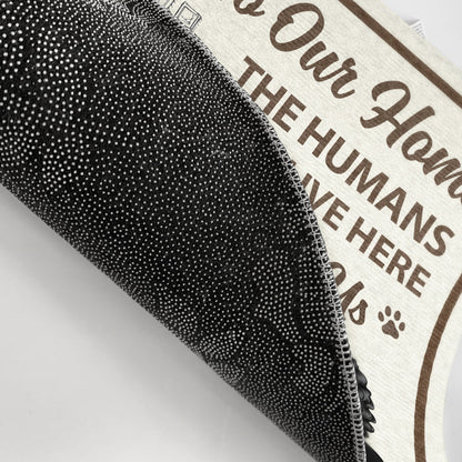 Cat House The Humans Just Live Here Husband Wife - Couple Gift - Personalized Custom Doormat