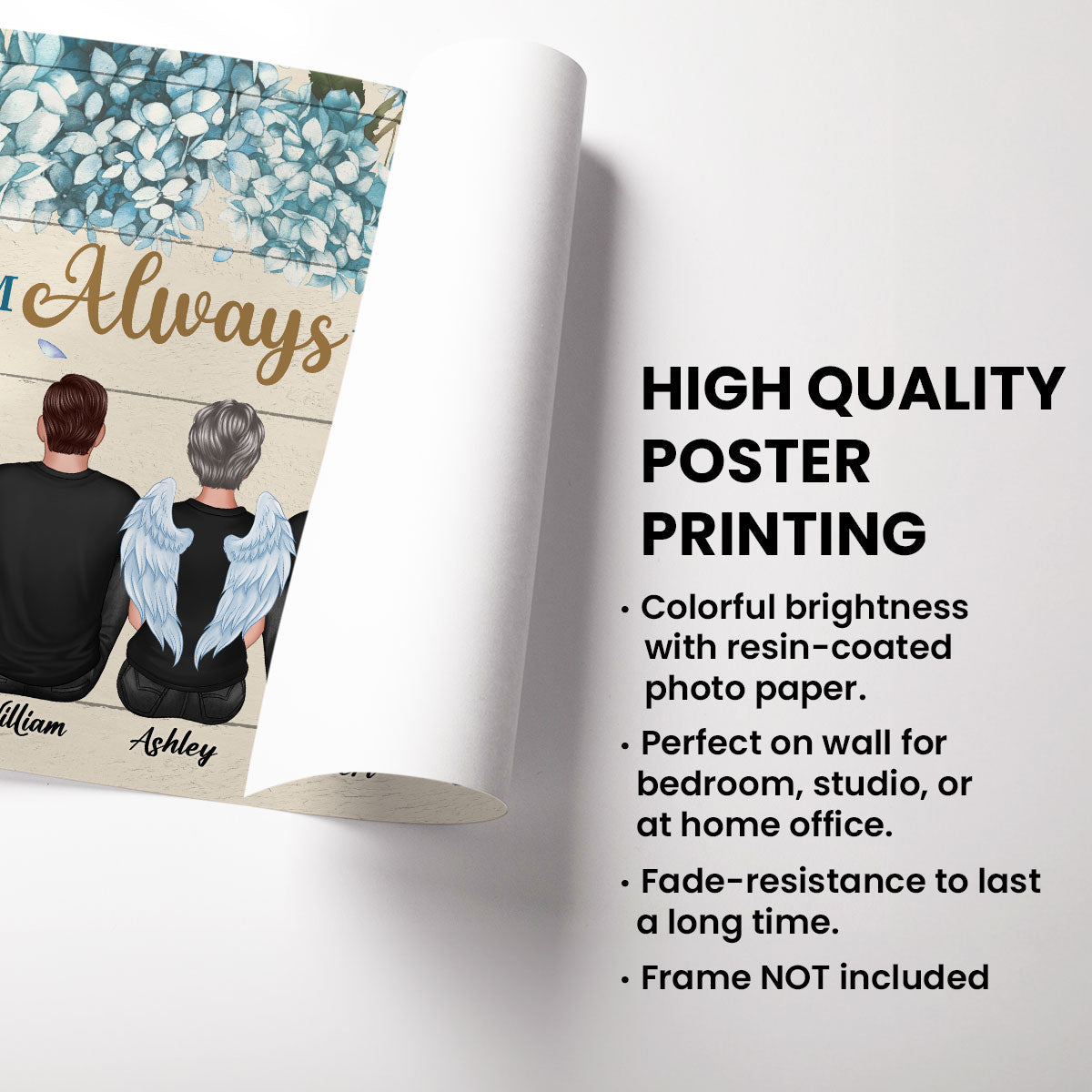 Hummingbird I Am Always With You Memorial Personalized Poster