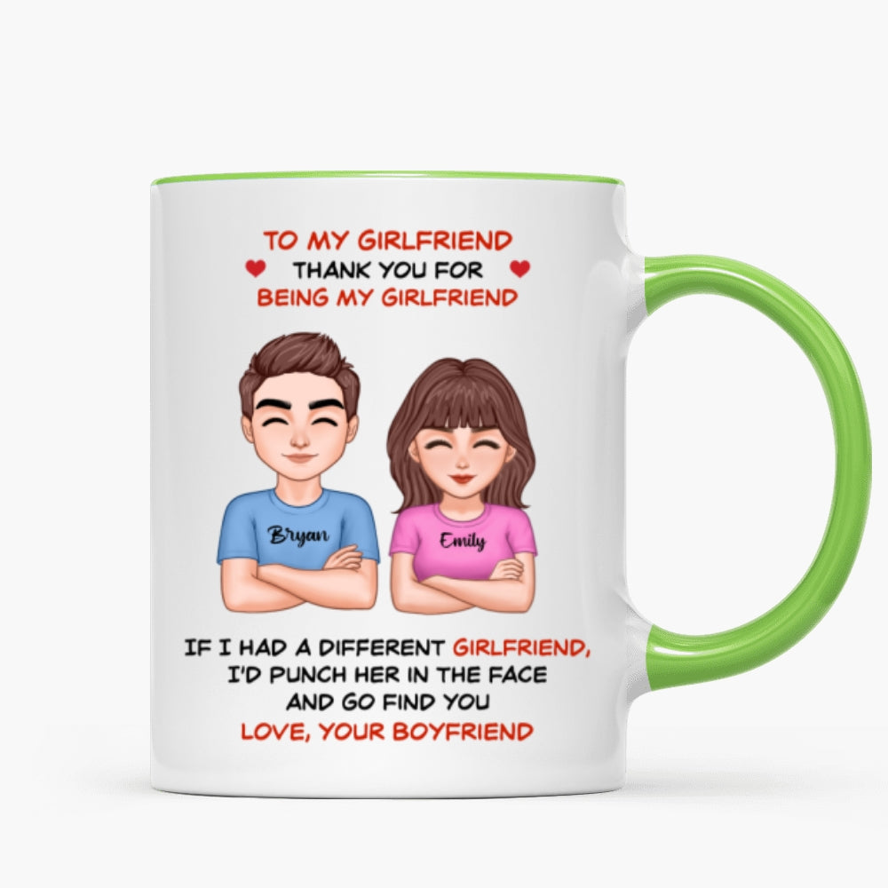 Thank You For Being My Girlfriend Boyfriend Husband Wife Funny Personalized Mug