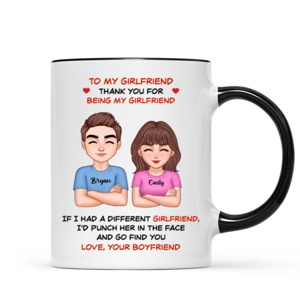 Thank You For Being My Girlfriend Boyfriend Husband Wife Funny Personalized Mug