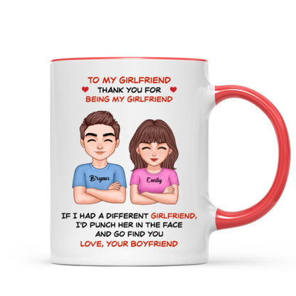 Thank You For Being My Girlfriend Boyfriend Husband Wife Funny Personalized Mug