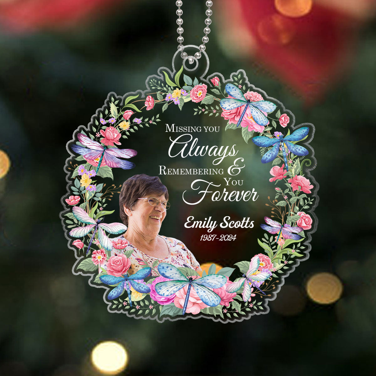 Missing You Always Remembering You Forever Personalized Acrylic Ornament