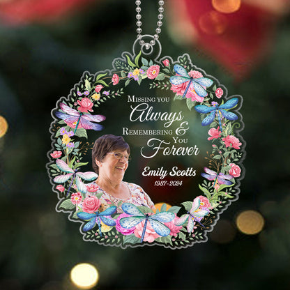 Missing You Always Remembering You Forever Personalized Acrylic Ornament