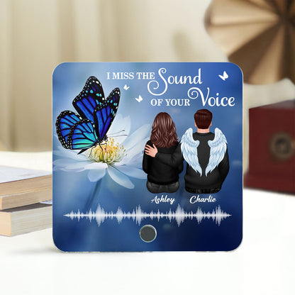 Realistic Butterfly Lost Loved One Voice Recording Memo Voicemail Memorial Keepsake Personalized Music Fridge Magnet