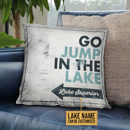 Lake House Jump In The Lake Custom Pillow