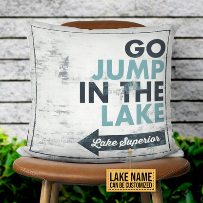 Lake House Jump In The Lake Custom Pillow