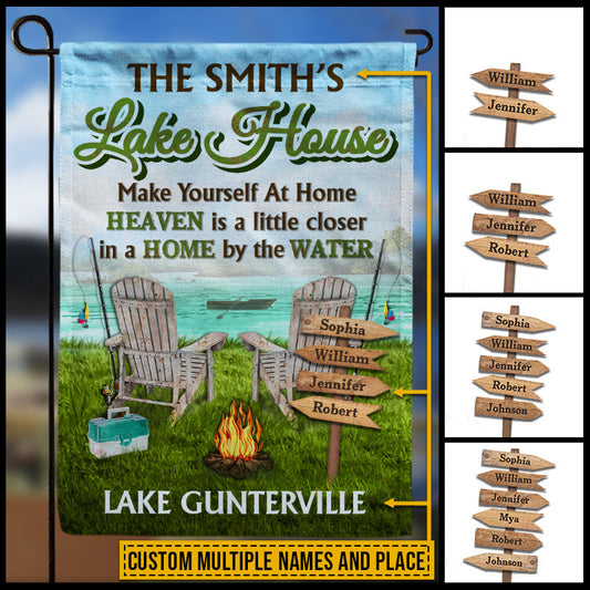 Lake House Make Yourself At Home Custom Flag