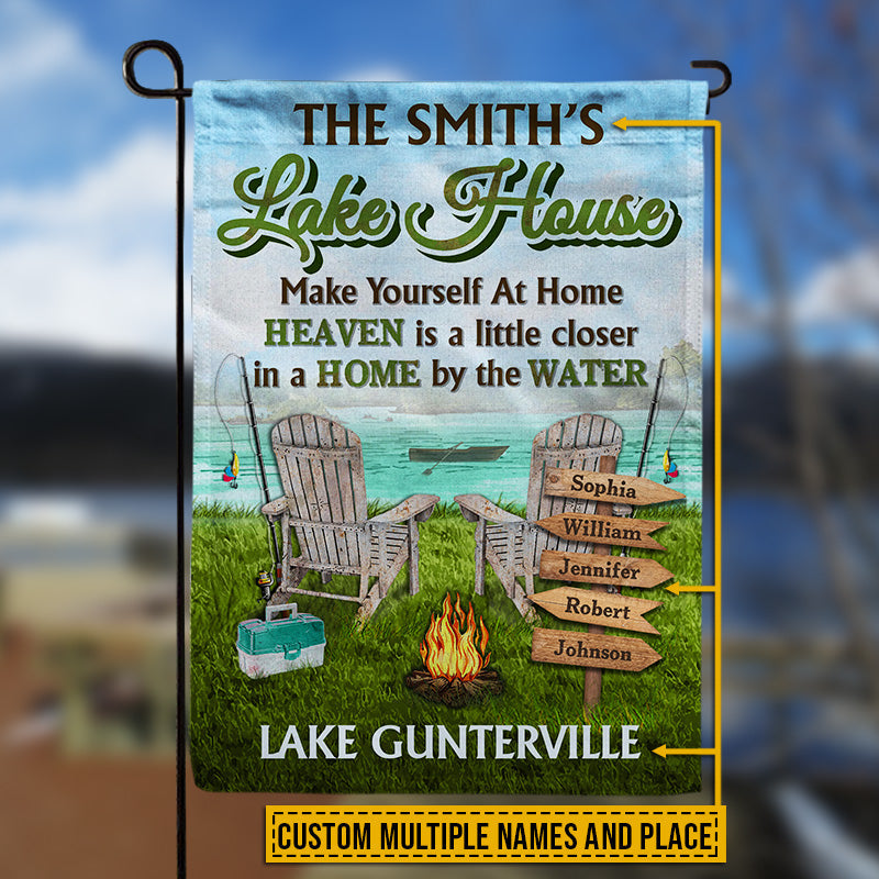 Lake House Make Yourself At Home Custom Flag