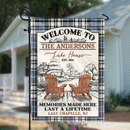 Lake House Memories At The Lake Custom Flag, Lake House Decorations