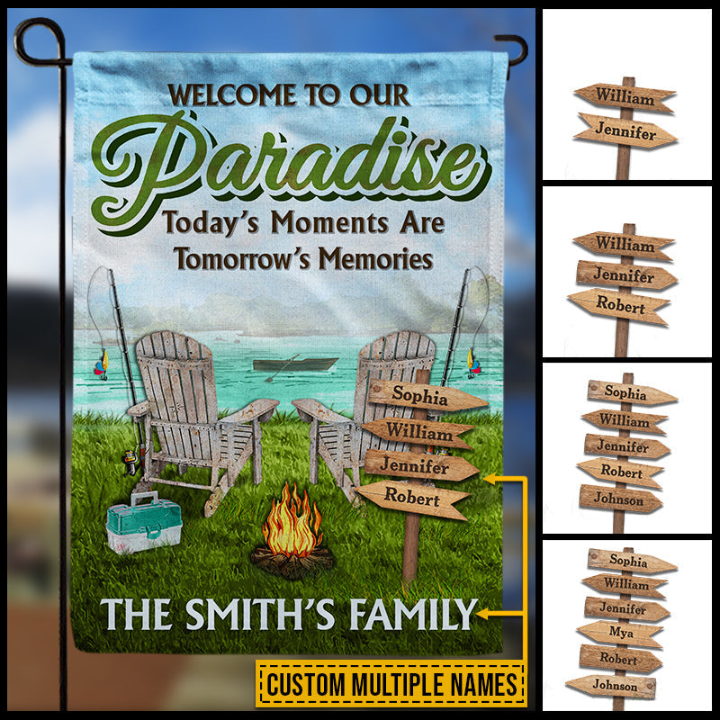 Lake House Welcome To Our Paradise Custom Flag