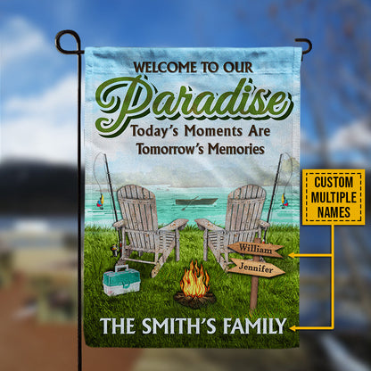 Lake House Welcome To Our Paradise Custom Flag