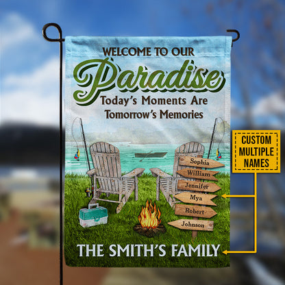 Lake House Welcome To Our Paradise Custom Flag