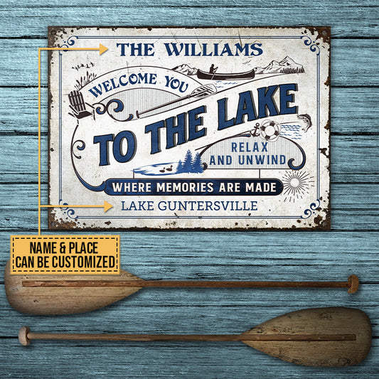 Lake House Where Memories Are Made Custom Classic Metal Signs