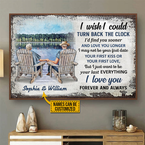 Lake Old Couple Turn Back The Clock Custom Poster