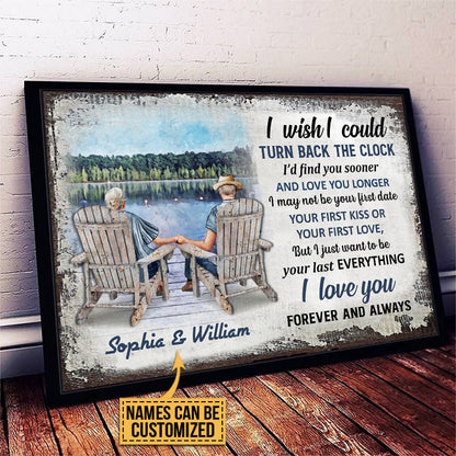Lake Old Couple Turn Back The Clock Custom Poster