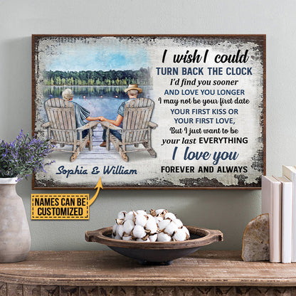 Lake Old Couple Turn Back The Clock Custom Poster